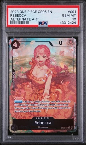 2023 One Piece OP05 English REBECCA Alternate Art PSA 10 #091