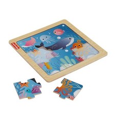 194735238415 Wooden puzzle, Ocean Fisher Price