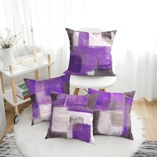 Throw Pillow Covers Decorative Set of 4 Gallery 18" x 18" Pack of 4 Purple