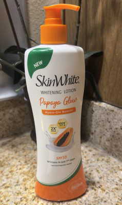 SkinWhite Papaya Glow Whitening Lotion SPF 10 500mL Paraben-Free Papaya Scent