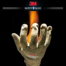 5 X 3M Safety Aramid Heat Protective Gloves Against Thermal Heat Fire Work XL