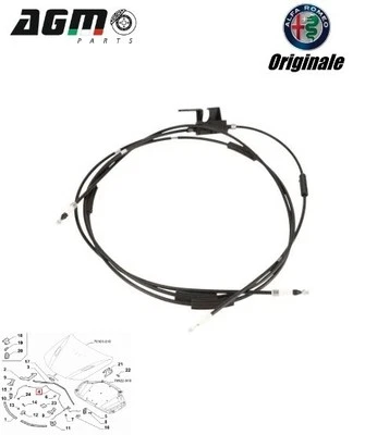 FCA CAVO FLESSIBILE APERTURA COFANO MOTORE ORIGINALE ALFA ROMEO GIULIA 50562216