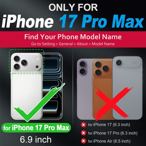 Custodia a portafoglio sottile in vera pelle per iPhone 17 Pro Max 6,9 pollici 2025 | Folio... - Foto 2 di 9