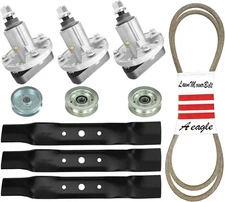 Aeagle Mower 48'' Deck Set Blade Spindle Belt Idler for John Deere L120 L130