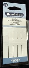 Big Eye Beading Needles 4/Pkg 2.25"