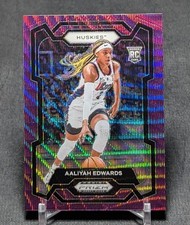 Aaliyah Edwards Purple Wave Rookie 2024 Prizm Draft Picks Card #3 UConn/Sun