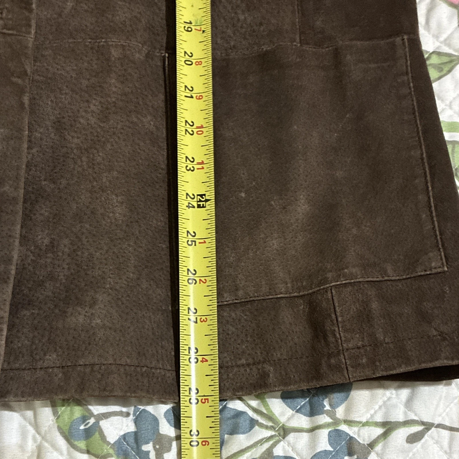 Stan Herman Studio Men's Brown Suede Leather Button Front Lined Jacket XL - product detail image 13