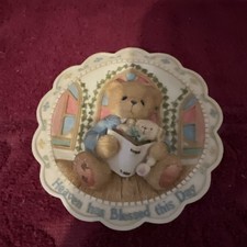 Vintage Cherished Teddies Hanging Plate "Heaven Has Blessed This Day" 1997