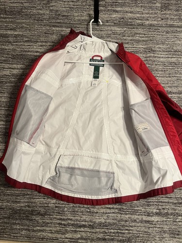 Boys L.L Bean Large 14/16 Trail Model Rain Shell Jacket Windbreaker Coat Pockets - Picture 16 of 19