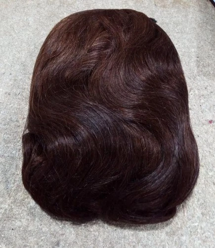 100% Indian Remy Human Hair Long  Natural Wavy 4# Brown Full  Lace Wigs 14" - Picture 3 of 7