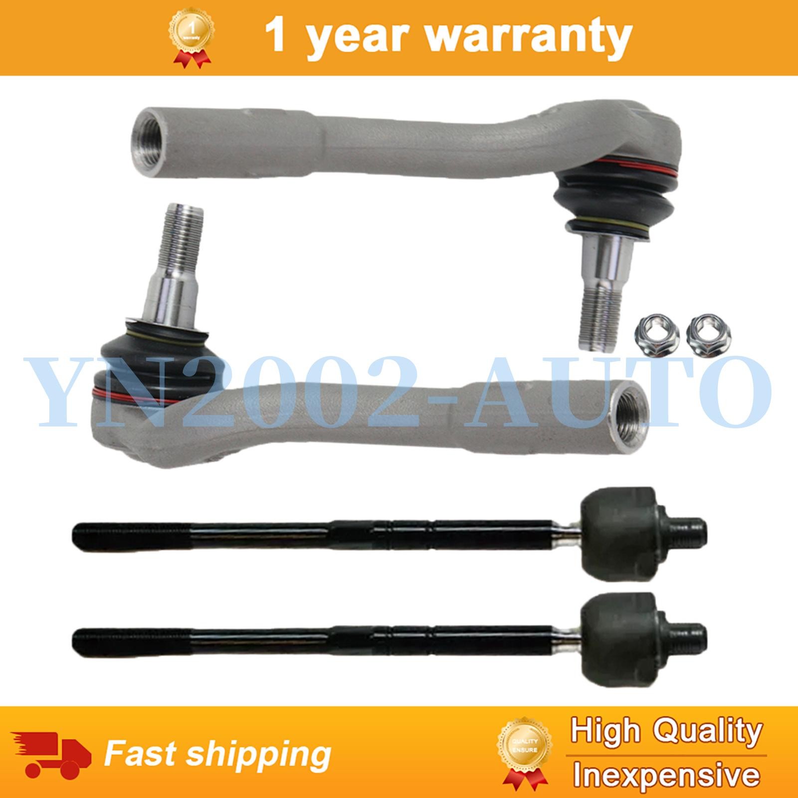 4pcs Steering Inner & Outer Tie Rods Left & Right Kit For Benz W204 C204 SLC300