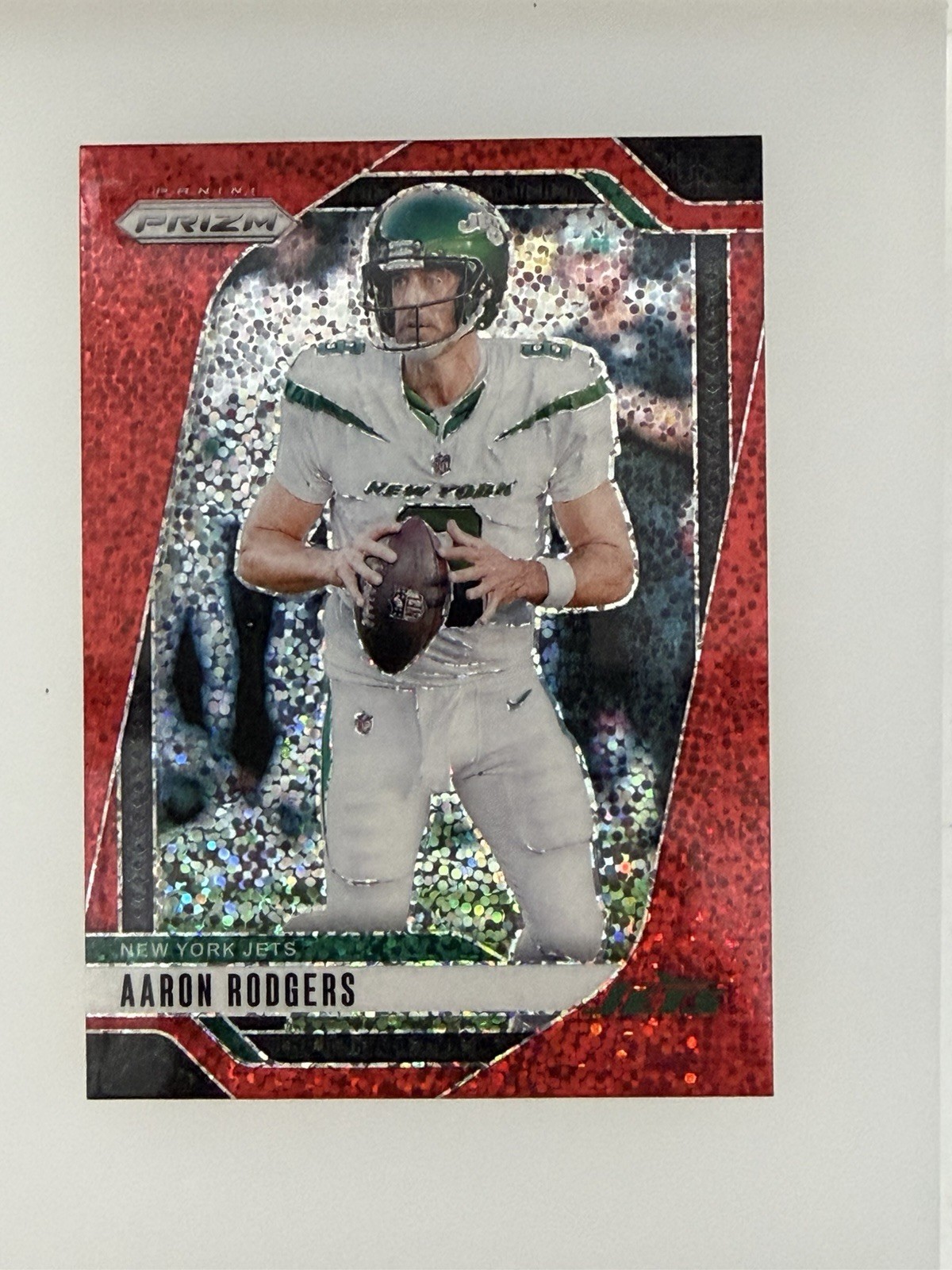 2024 Panini Prizm - Aaron Rodgers #222 Red Sparkle Prizm