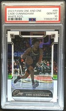 2023-24 Panini One & One Basketball Cade Cunningham White FOTL #/7 PSA 10