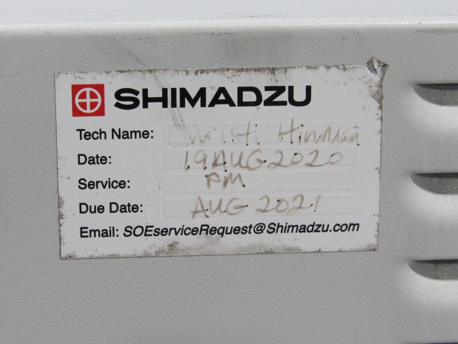 Shimadzu GCMS-QP2010S Gas Chromatograph Mass Spectrometer P/N 225-10003-92