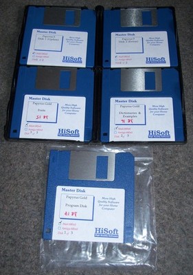 Atari 520 1040 ST STE Mega TT Falcon 030 Computer Papyrus Gold Hi Soft Software