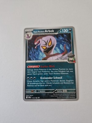 Team Rockets Arbok 113/182 Normal Ewige Rivalen Pokemon Karte Deutsch Near Mint