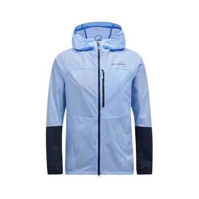 Peak Performance Vislight Wind Jacket Blue/Black Packable Hooded Lightweight XL
