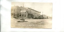 BIG STONE CITY SOUTH DAKOTA BANK MAIN STREET REAL PHOTO POSTCARD 3393T