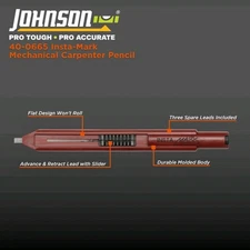 Johnson 40-0665 Insta-Mark Mechanical Carpenter Pencil  Quantity  of 5 pieces 