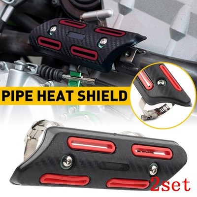 2X Red Head Pipe Heat Shield Guard Cover For KTM 250 350 450 SXF 500 EXC-F 05-22