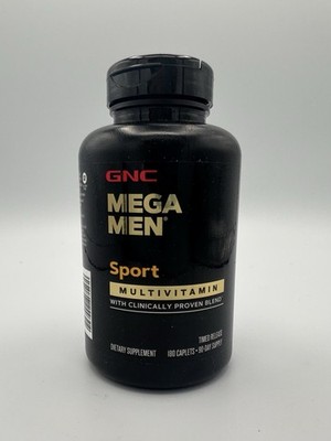 GNC Mega Men Sport Multivitamin 180 Caplets 90 Day Supply EXP 11/2027 Sealed