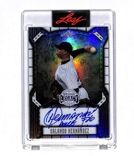 2025 Leaf Bronx Legacy Orlando Hernandez 14/45 Auto Autograph Card Yankees 