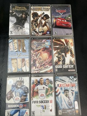 Lot of 9 Games Sony PSP Playstation Cars God Eater Prince of Persia