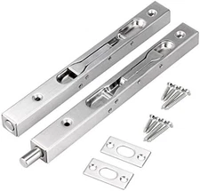 2 Pack 8 Inch Door Flush Bolts Concealed Security Stainless