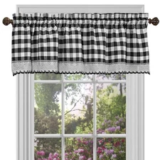 Buffalo Check Plaid Gingham Custom Fit Farmhouse Window Valances - Assorted C...