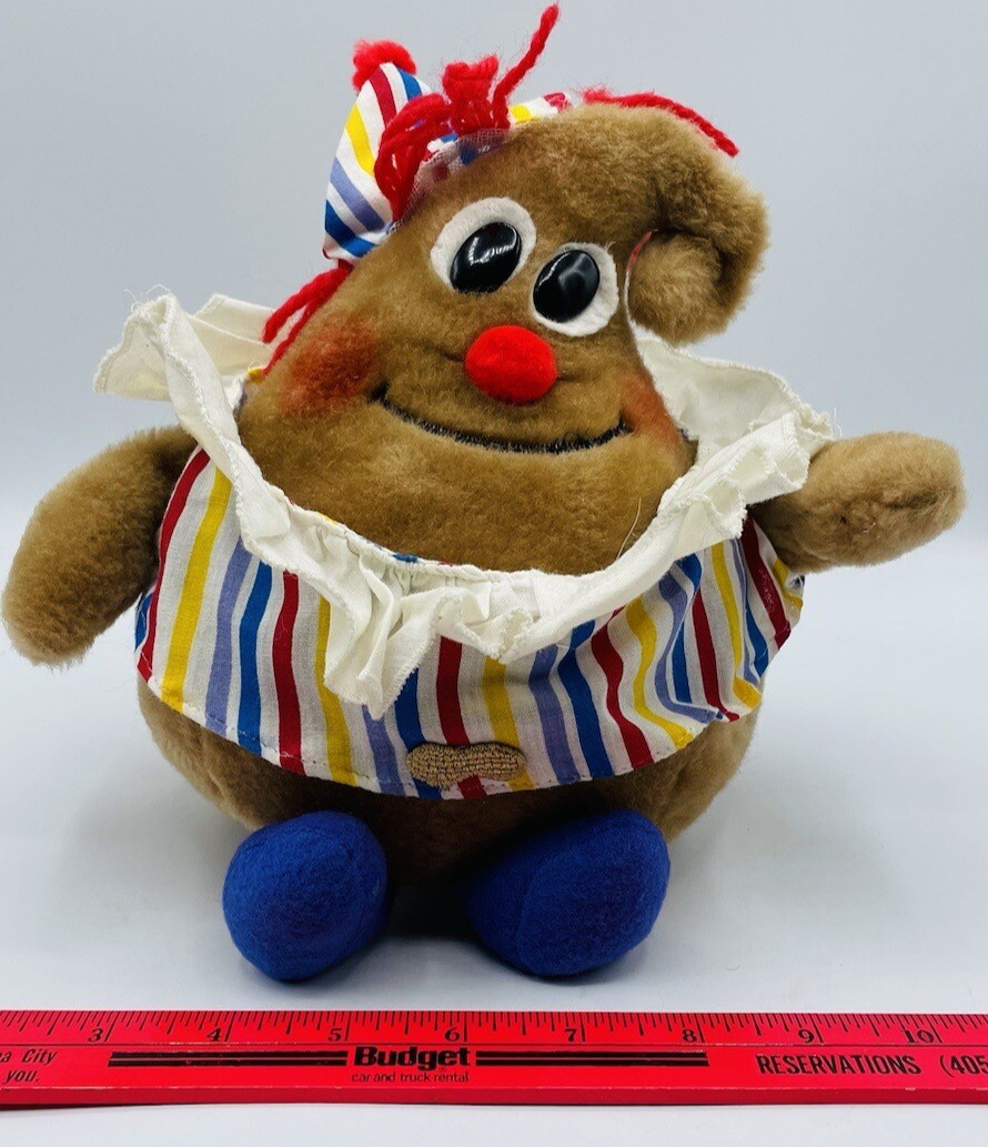Nestle P Nutty 1984 Clown Plush Stuffed Toy Peanut Chocolate Morsel Vintage