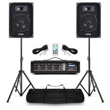 Power Dynamics Compact PA System for Band - 400W 4 Channel Mixer & Bluetooth