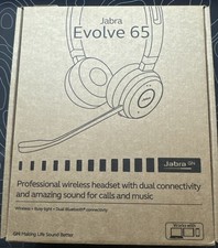 Jabra Evolve 65 SE MS Stereo Wireless Bluetooth Headset Link380a Black