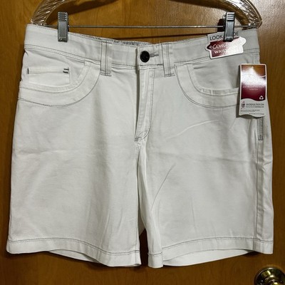 NWT Lee Shorts Women's Sz 12M White Denim Regular Fit Mid Rise Bermuda Shorts