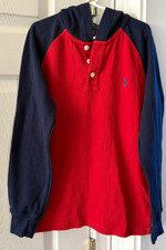 Boy's Polo Ralph Lauren Long Sleeve Hoodie Shirt, Size M, 10-12