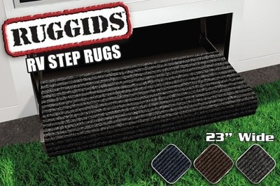 American Motorhome RV Prest - O - Fit Ruggids Step Rug 19" x 23" - Black Granite