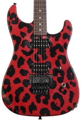 Friedman Cali Electric Guitar - Red/Black Leopard, Medium Aged