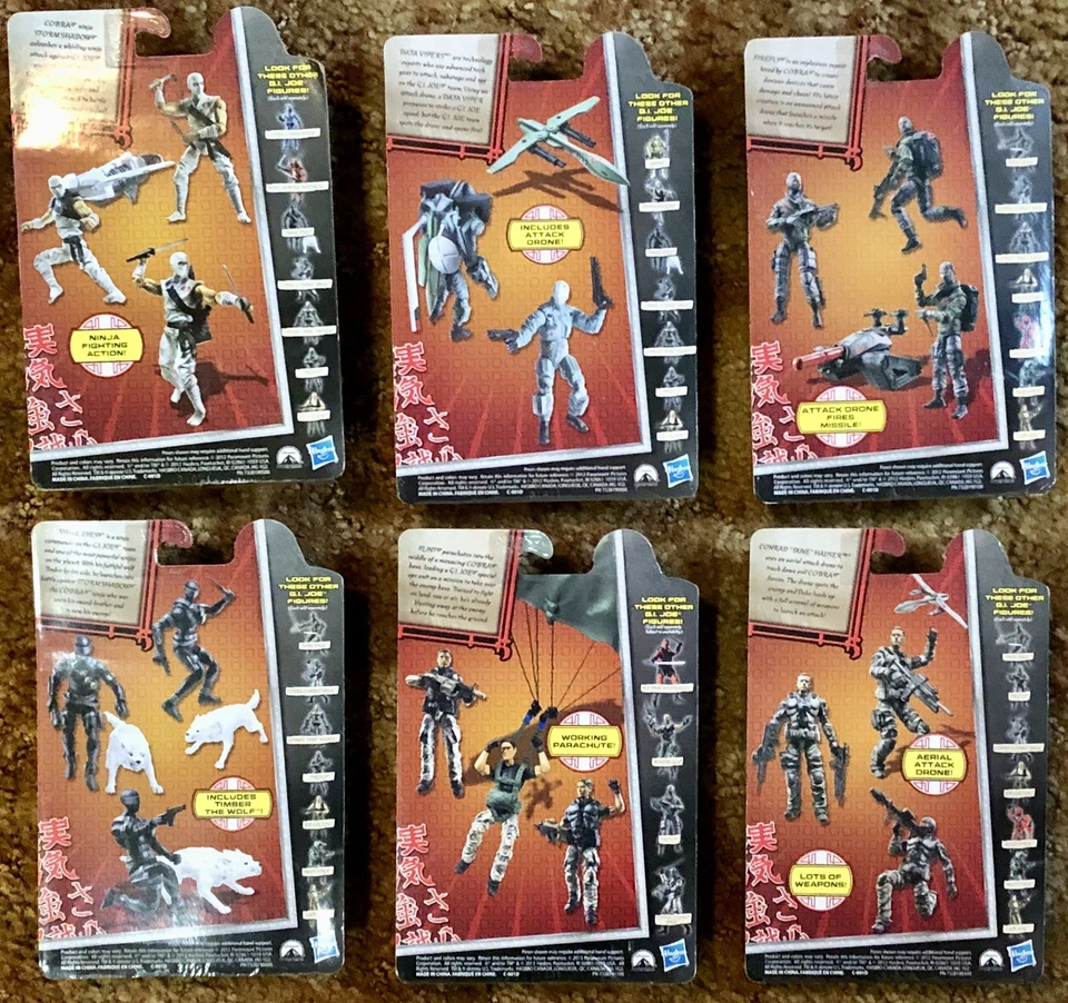 G.I. Joe: Retaliation 3.75" Figures Lot (2012) (Storm Shadow, Snake Eyes, etc) - Image 2 of 4