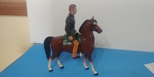 1950's Hartland Plastics Jim Bowie Western Figure With Horse Saddle Shelf J2
