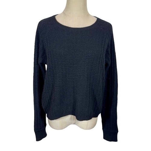 Skull Cashmere Cropped 100% Cashmere Textured Ribbed Sweater Intarsia Skull $375 - Picture 4 of 11
