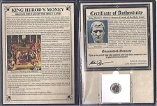 Herod the Great Coin.4bc-40ad,album & Cerificate