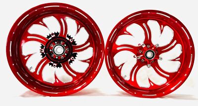 330 WILDER RED SHARK TOOTH WHEELS 06-11 KAWASAKI NINJA ZX-14 | eBay