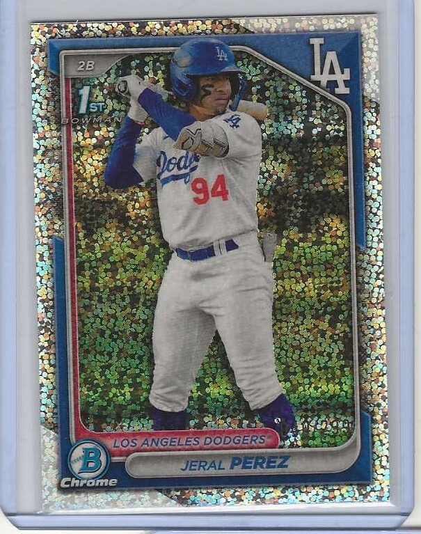 2024 bowman chrome 1st bowman speckle refractor # BCP-158 jeral perez 40/299
