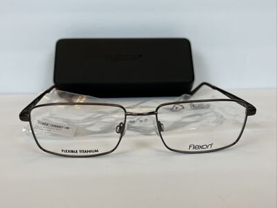 FLEXON LARSEN 600 210 Brown Flexible Titanium Eyeglass 57 18 145 Frame - NEW