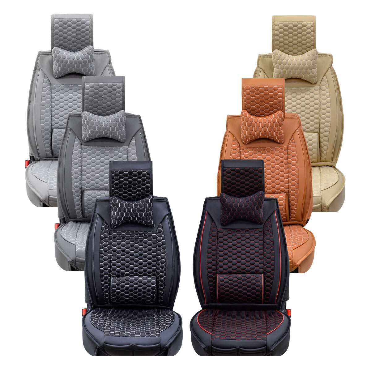 Housses De Siège Auto Cuir Simili Noir Et Blanc Pour Nissan X-Trail, Qashqai, Juke - Neuf