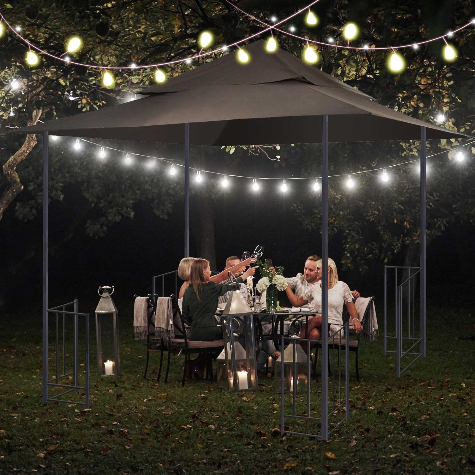 12x12' Canopy Top Replacement Patio Cover For Harbor Gazebo GFS01250A