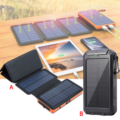 Solar Powerbank 40000mAh Tragbare Ladegerät mit Solarpanels Sonnenkollektoren