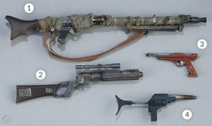 1 STAR WARS BOBA FETT BLASTER PROP EE-3 CARBINE RIFLE NICE*