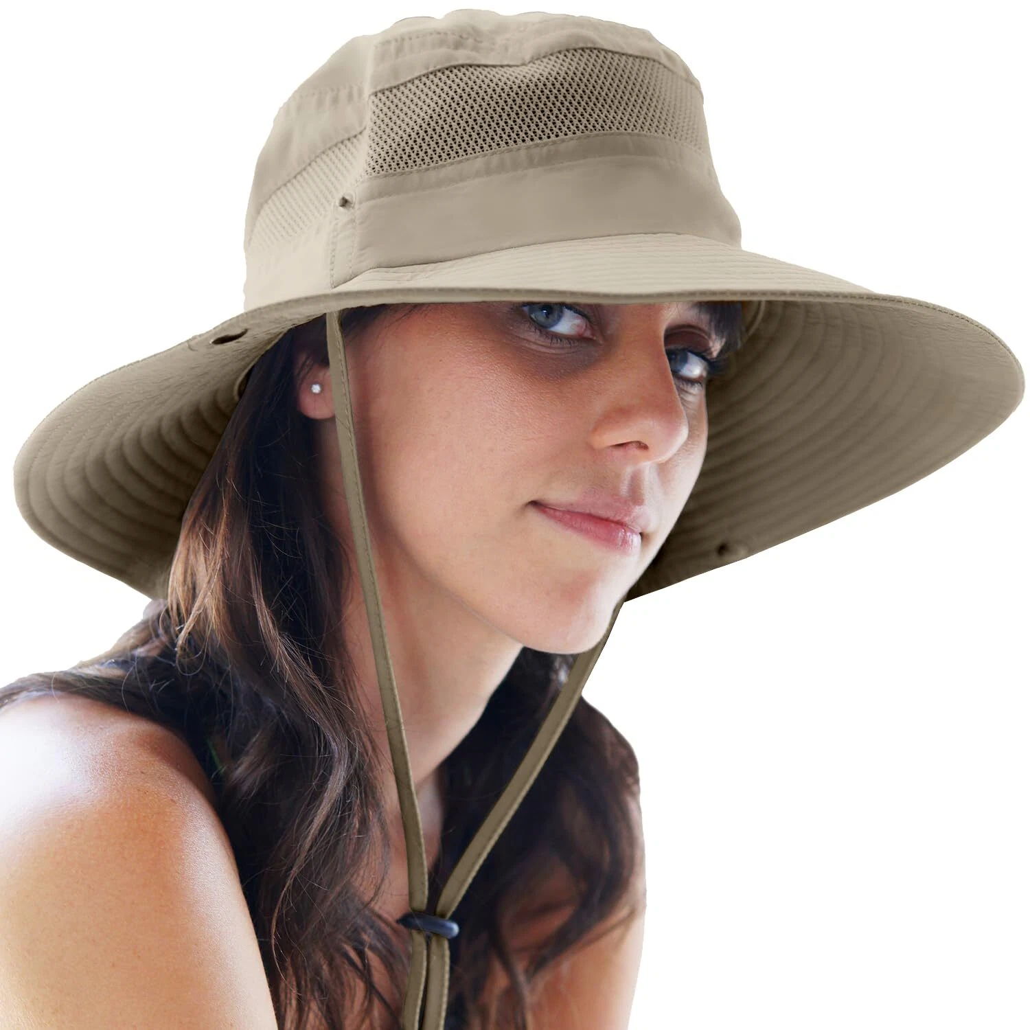 UPF 50+ Safari Hats Mens Sun Hat Hiking Hat Women Fishing Hats UV Protection ...