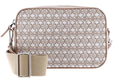 COCCINELLE Tebe Coated Monogram Crossbody Bag S Umhängetasche Tasche beige weiß