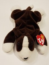 RETIRED 1997 TY BEANIE BABY BRUNO THE DOG WITH PVC PELLETS.